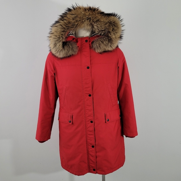 Burberry Dara Parka with Raccoon Fur Trim Hood